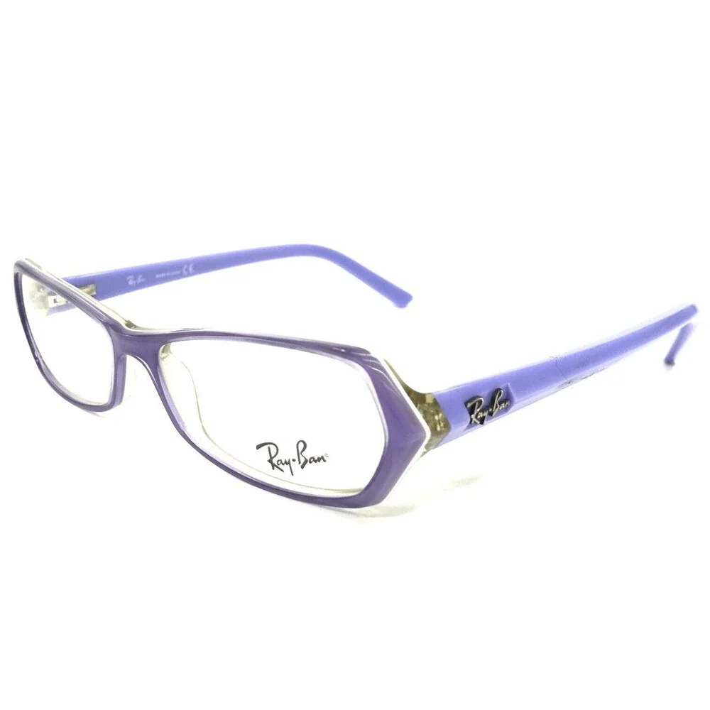 Ray-Ban Eyeglasses Frames RB5117 2242 Clear Purple Sharp Cat Eye 51-14-135